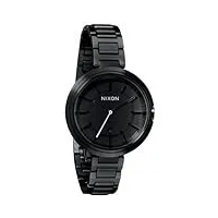 nixon - a246001-00 - montre femme - quartz analogique - bracelet acier inoxydable noir