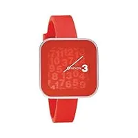 nixon - a162200-00 - montre femme - quartz analogique et digitale - bracelet silicone rouge