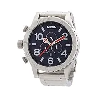 nixon - a083307-00 - montre homme - quartz chronographe - bracelet acier inoxydable argent