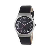bering homme analogique quartz time montre avec bracelet cuir noir 11937-402