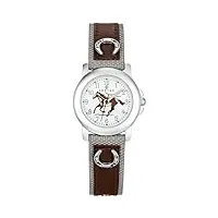 certus - 647480 - montre enfant - quartz analogique - cadran blanc - bracelet synthétique marron