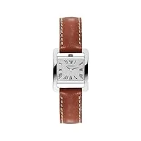 michel herbelin - 17037/01go - montre femme - quartz analogique - bracelet cuir marron