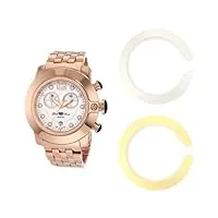 glam rock hommes chronographe quartz montre avec bracelet en métal gr32180