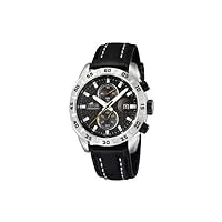 lotus - 15682/3 - montre homme - quartz chronographe - chronomètre - bracelet cuir noir