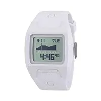 nixon - a530100-00 - montre homme - quartz digitale - bracelet plastique blanc