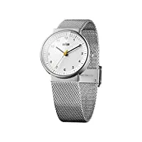 braun - bn0031whslmhl - montre - quartz - analogique - femme - bracelet - acier inoxydable - argent