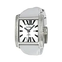 tw steel - ce3015w - montre mixte - quartz analogique - bracelet cuir blanc