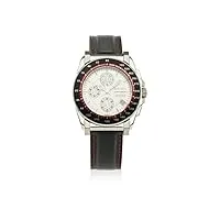breil - tw0790 - montre homme - quartz chronographe - bracelet cuir noir
