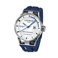 locman - 051100whfbl0gob - montre homme - automatique analogique - bracelet caoutchouc bleu