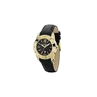 pandora - 812012bk - montre femme - quartz analogique - bracelet cuir noir