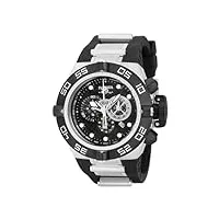 invicta - 6564 - montre homme - quartz chronographe - bracelet caoutchouc noir