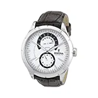 festina - f16573/2 - montre homme - quartz analogique - bracelet cuir gris