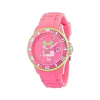 ice-watch - montre mixte - quartz analogique - f*** me i'm famous - fluo pink head - unisex - cadran rose - bracelet silicone rose - fm.ss.fph.u.s.11