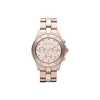 marc jacobs - mbm3102 - montre femme - quartz - chronographe - bracelet acier inoxydable or et rose