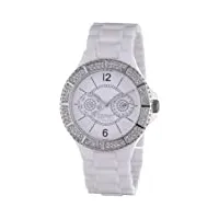 esprit - el101332f05 - montre femme - quartz chronographe - bracelet plastique blanc