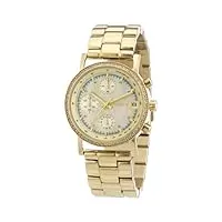 dkny - ny8340 - montre femme - quartz chronographe - chronomètre - bracelet acier inoxydable plaqué doré