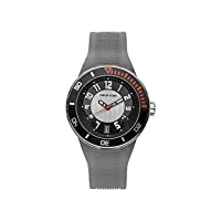 philip stein - 34-bgr-rgr - montre homme - quartz analogique - cadran noir - bracelet silicone gris