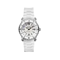 roamer - 942980 ss1 - montre femme - quartz analogique - bracelet caoutchouc blanc