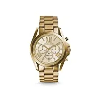 michael kors montre chronographe à quartz pour femme avec bracelet en acier inoxydable mk5605
