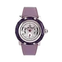 glam rock - gr10010 - montre femme - quartz analogique - bracelet cuir violet