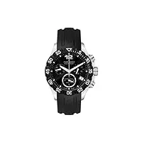 claude bernard montre pour femme 10209 3 nin aquarider chronographe noir lunette rotative en caoutchouc, noir, sangle
