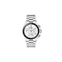 claude bernard 10212 3 ain aquarider montre chronographe tachymètre en acier pour femme argenté, bracelet