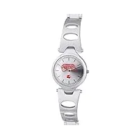 le temps des cerises - tc39slm - montre femme - quartz digital - cadran argent - bracelet métal argent