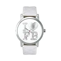 paul's boutique - pa007whsl - montre femme - quartz analogique - bracelet plastique blanc