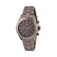 toywatch - me15pw - montre mixte - quartz chronographe - bracelet aluminium beige