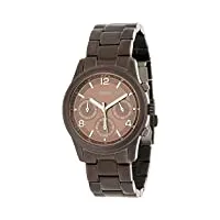 guess - w17543l1 - mini spectrum bronze - montre homme - quartz chronographe - cadran noir - bracelet acier noir