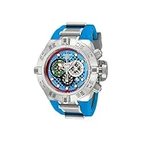 invicta subaqua noma iv 10975 montre chronographe pour homme cadran bleu et gris pu, bleu avec bordure rouge, chronographe
