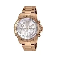 invicta - 11368 - montre homme - quartz - chronographe - bracelet acier inoxydable rose or