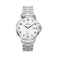 certus - 616386 - montre homme - quartz analogique - cadran blanc - bracelet acier argent