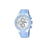 lotus - 15800/9 - montre femme - quartz analogique - chronomètre - bracelet plastique violet