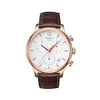 tissot homme montre avec bracelet quartz chronographe cuir t063.617.36.037.00