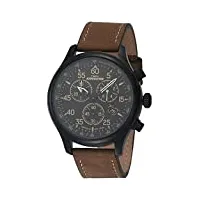 timex expedition t49905 montre chronographe pour homme avec bracelet en cuir 43 mm