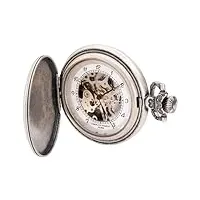 charles-hubert paris 3920 classic collection montre de poche mécanique en laiton plaqué argent antique, multicolore