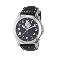 zeno watch basel - 8112u-a1 - montre homme - automatique analogique - bracelet cuir noir