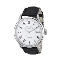 zeno watch basel - 6273-i2-roem - montre homme - automatique analogique - aiguilles lumineuses - bracelet cuir noir