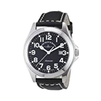 zeno watch basel - 8112-a1 - montre homme - automatique analogique - aiguilles lumineuses - bracelet cuir noir