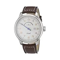 zeno watch basel - 8554uno-pol-f2 - montre homme - automatique analogique - bracelet cuir marron