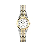 certus - 642364 - montre femme - quartz analogique - cadran blanc - bracelet métal bicolore