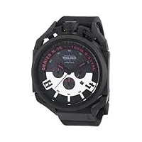 welder -2401 k36- montre mixte - quartz chronographe - bracelet caoutchouc noir