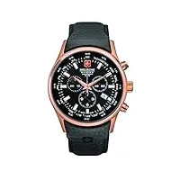 swiss military hanowa - 06-4156.09.007 - montre homme - quartz analogique - chronomètre - bracelet cuir noir
