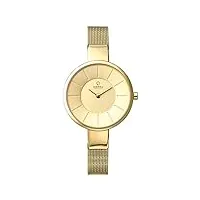obaku harmony - 28-v149lggmg - montre femme - quartz analogique - bracelet acier inoxydable doré
