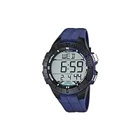 calypso watches-k5607/2-montre garçon-quartz digital-alarme/chronomètre/eclairage-bracelet plastique bleu