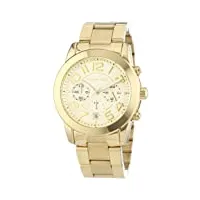 michael kors - mk5726 - montre femme - quartz chronographe - chronomètre/aiguilles lumineuses - bracelet acier inoxydable plaqué doré