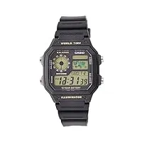 casio - ae-1200wh-1b - montre homme - quartz digitale - bracelet résine noir