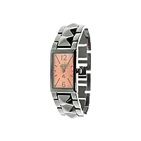 le temps des cerises - tc30tbkm - montre femme - quartz digital - cadran rouge - bracelet métal noir