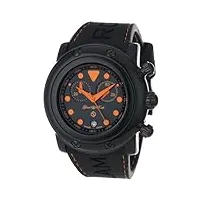 glam rock miami beach gr61114-orgs montre chronographe noir texturé cadran noir en silicone noir, l, chronographe, noir, l, chronographe